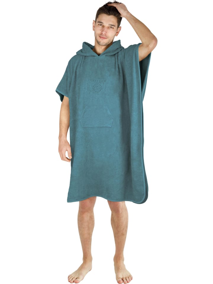 normani Badeponcho aus Bio-Baumwolle Sitra in Petrol günstig kaufen onesize