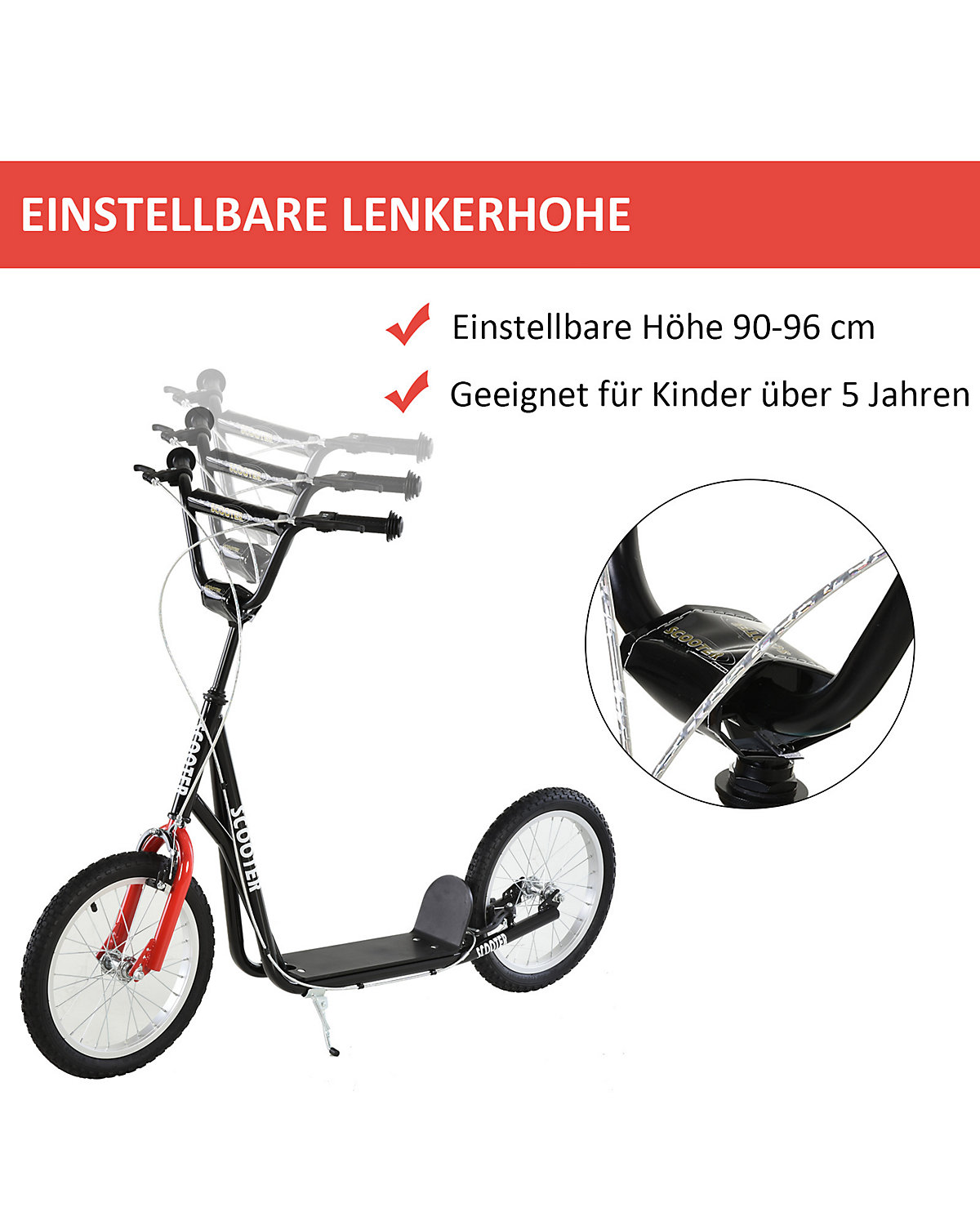 Kinderscooter mit Handbremse
