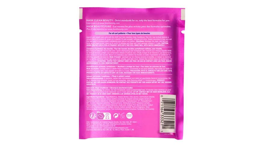 HASK Curl Care Intensive Deep Conditioner Sachet 50 ml