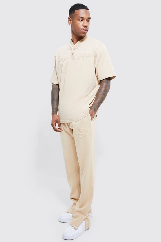 Pour Homme Baseball Poloshirt & Jogginghose