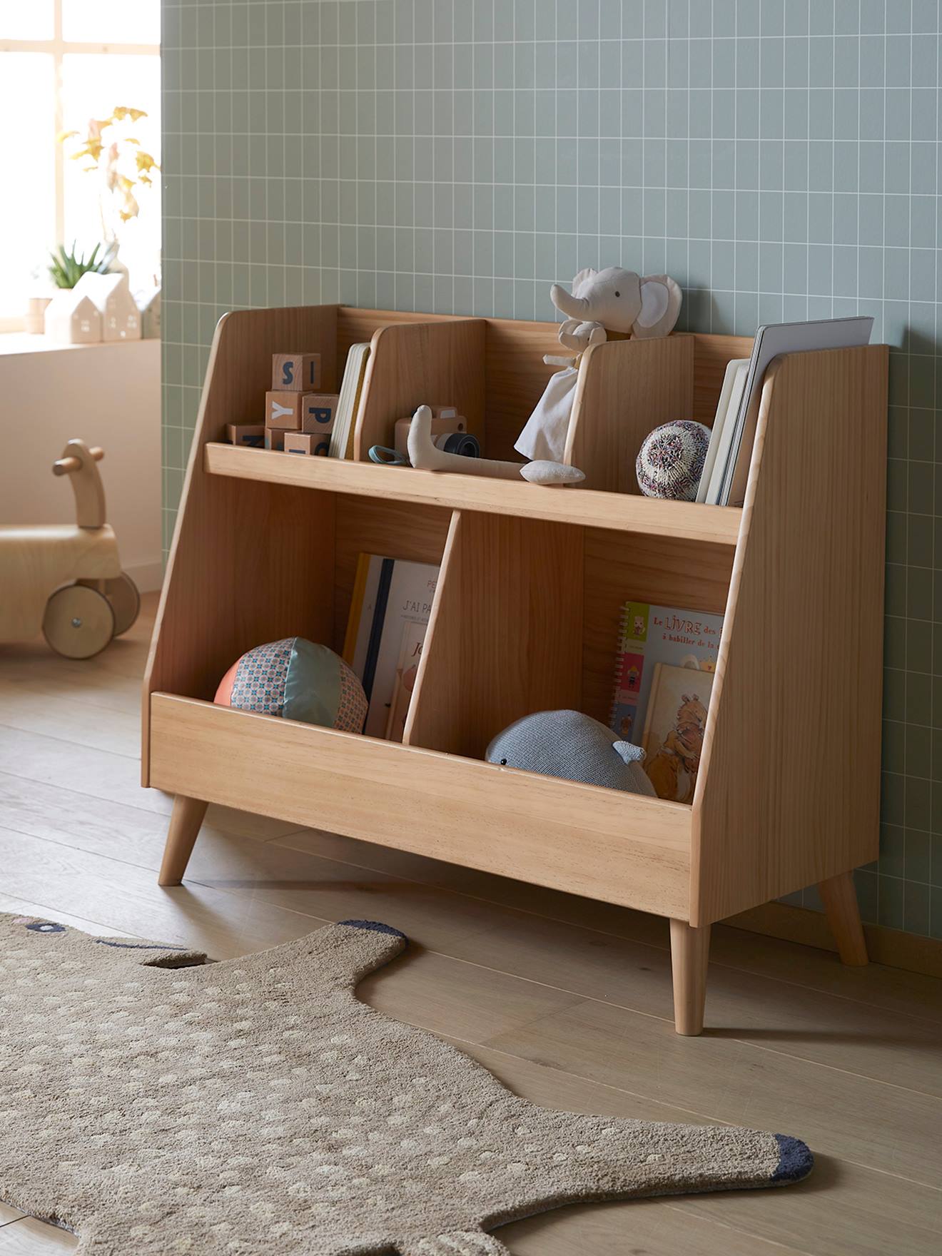 Vertbaudet Kinderzimmer Regal KONFETTI, 5 Fächer - braun