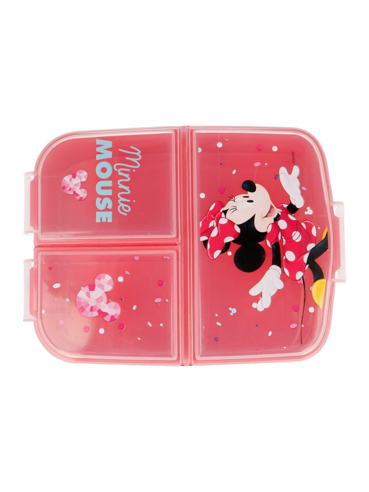 Disney Minnie Mouse Kinder Premium Brotdose Lunchbox mit 3 Fächern in Rot günstig kaufen onesize