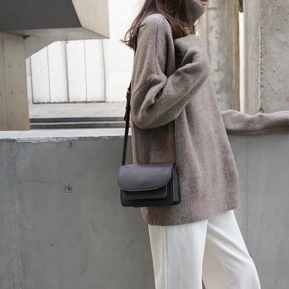 FYLA Rollkragenpullover Damen Pullover mit hohem Halsausschnitt und weichen langen Ärmeln (1-tlg)