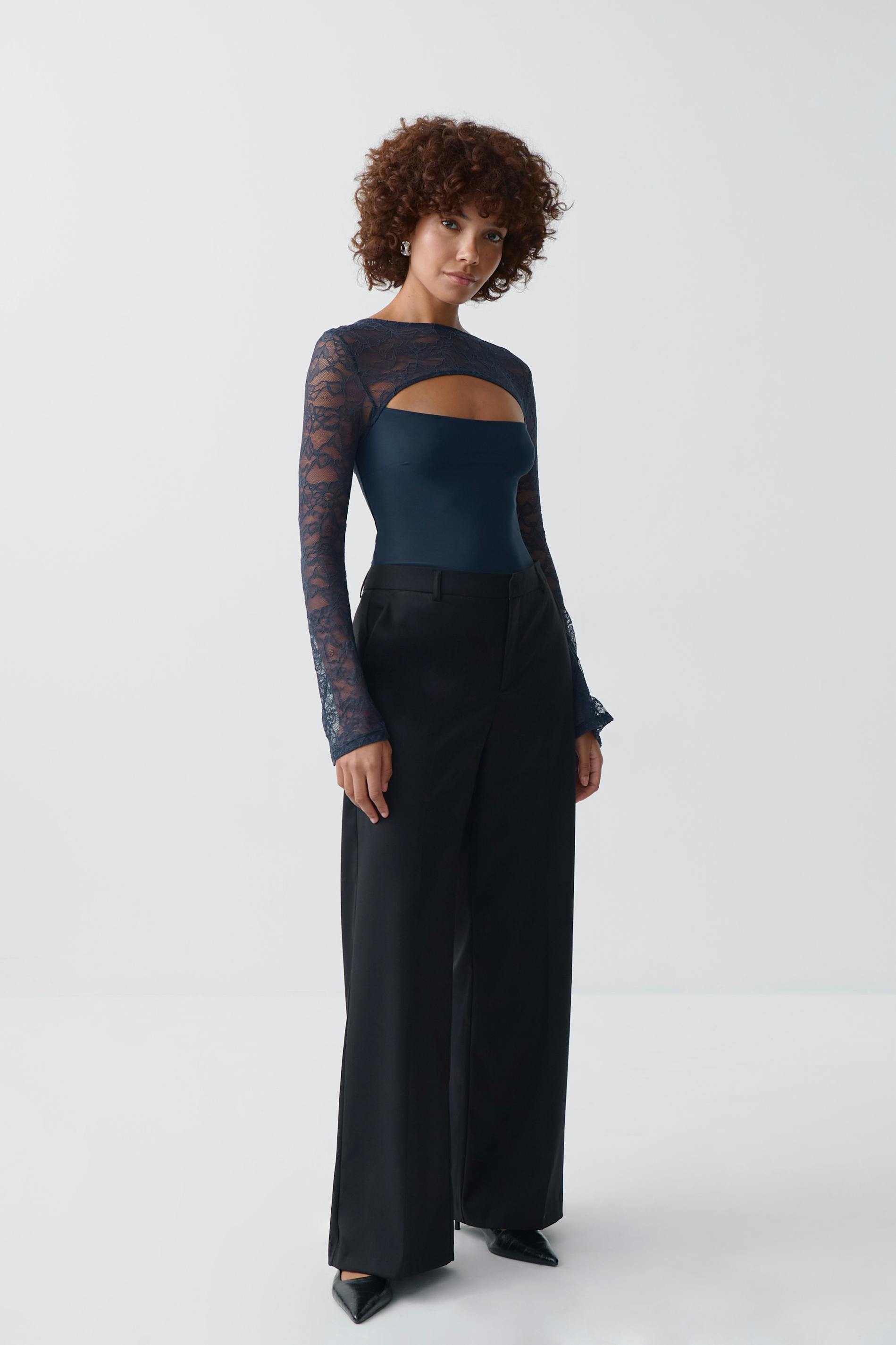 Cutout lace top