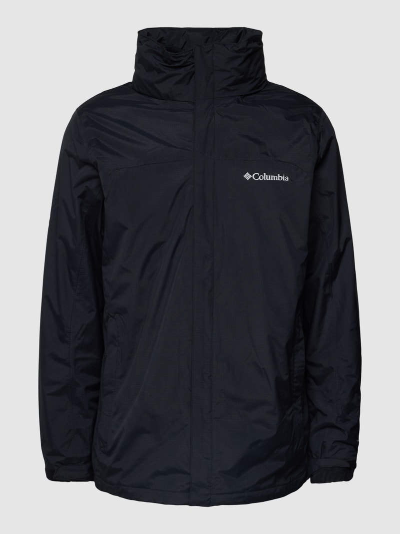 Jacke mit Label-Detail Modell 'mission' in schwarz