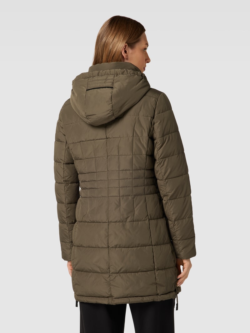 Steppjacke mit abnehmbarer Kapuze in khaki