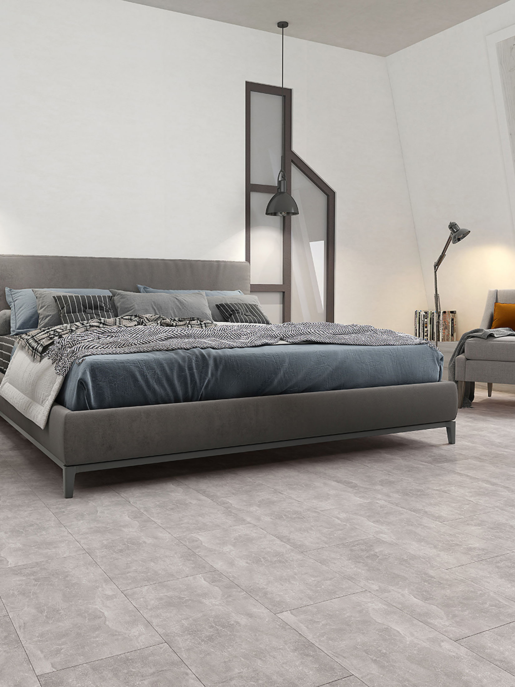 Stone Klick-Laminat, Sichtestrich hell 62289