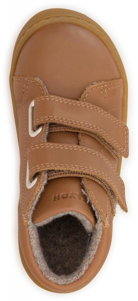 Telyoh bare ~ MidCut Leder Klett + Wollfleece ~ Cognac