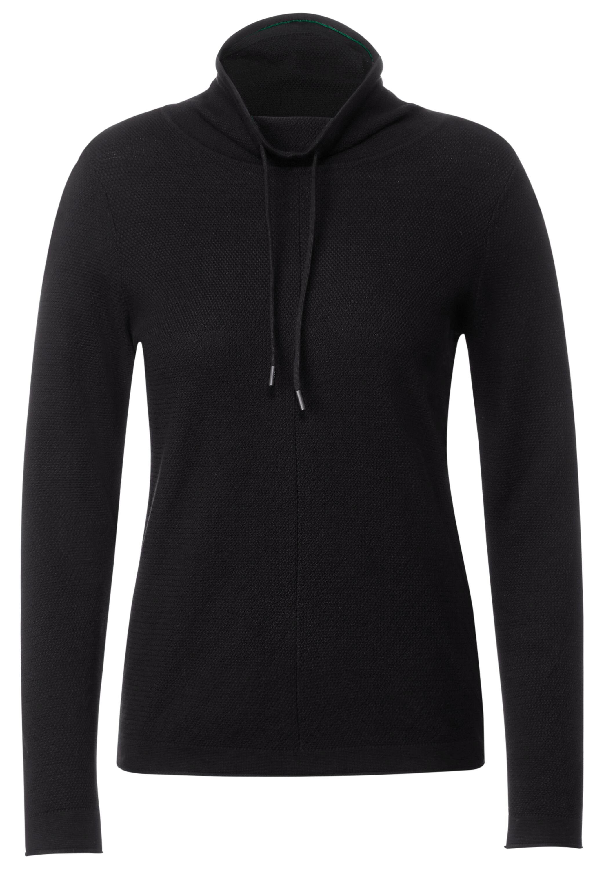 Cecil Stehkragenpullover mit Strick-Struktur