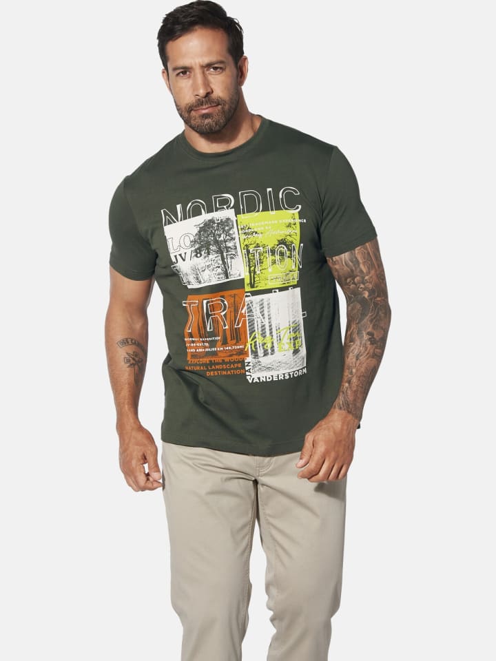 Jan Vanderstorm T-Shirt TANDRUP in oliv günstig kaufen