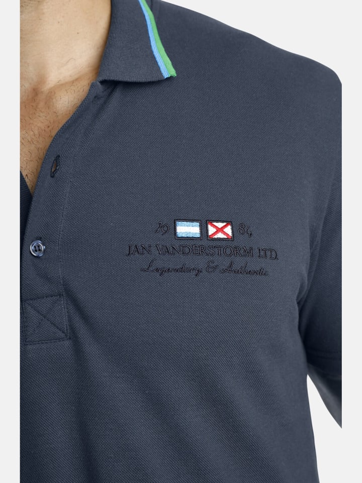 Jan Vanderstorm Poloshirt HJORD in dunkelblau günstig kaufen
