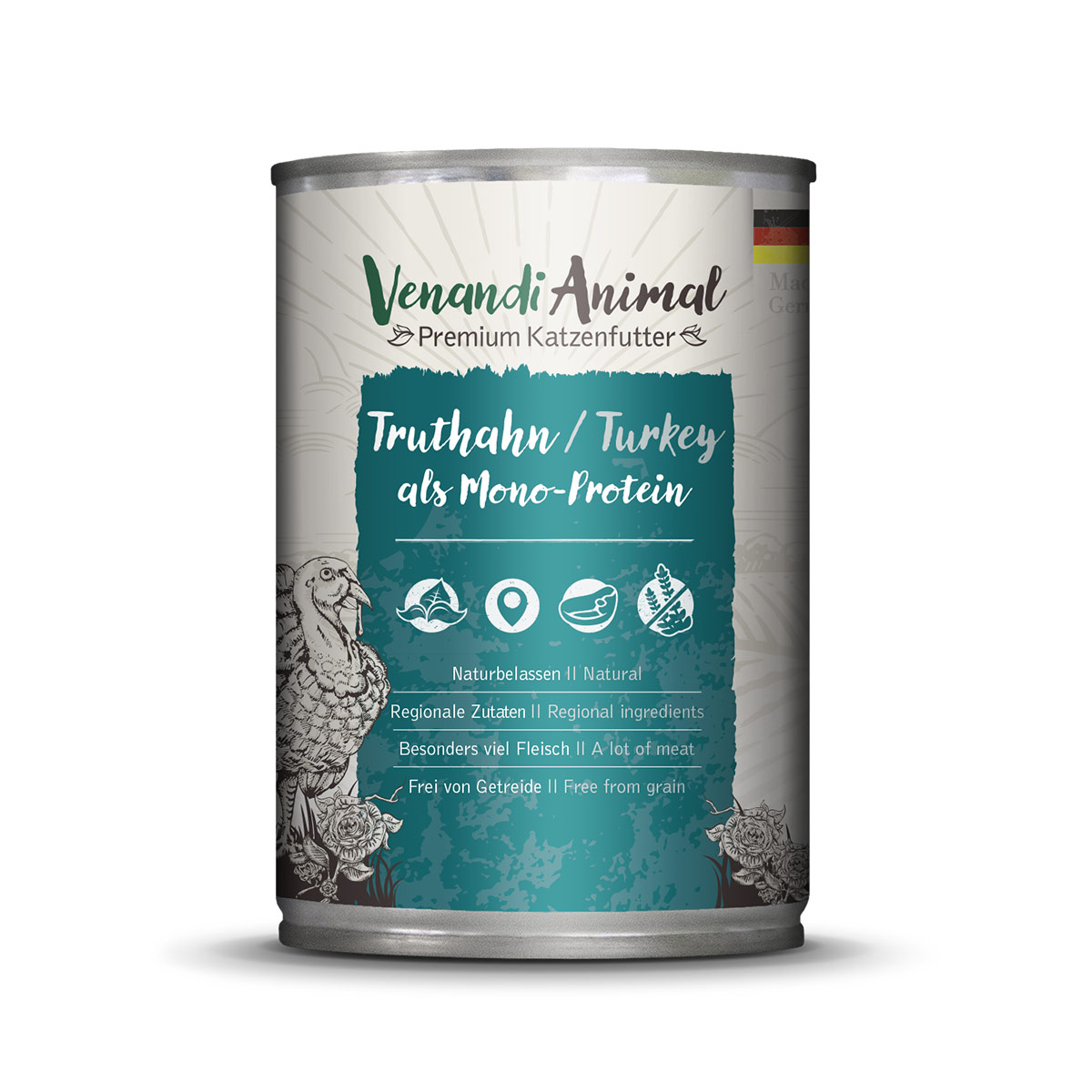 Venandi Animal - Probierpaket III Huhn, Pute, Rind, Pferd, Kalb, Truthahn