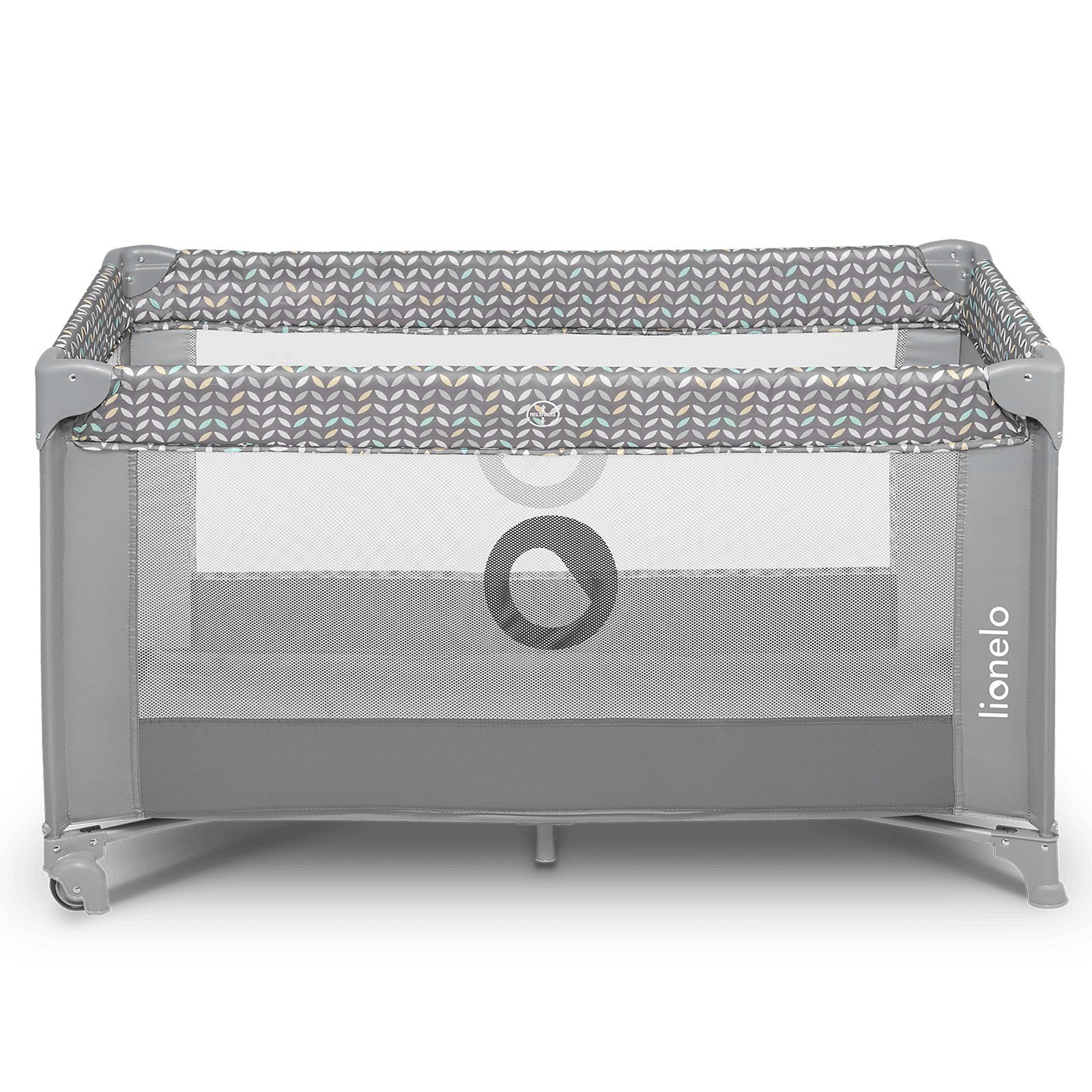 lionelo Baby-Reisebett Stefi, 120x60 cm Tragetasche Klappbaren Seiteneingang
