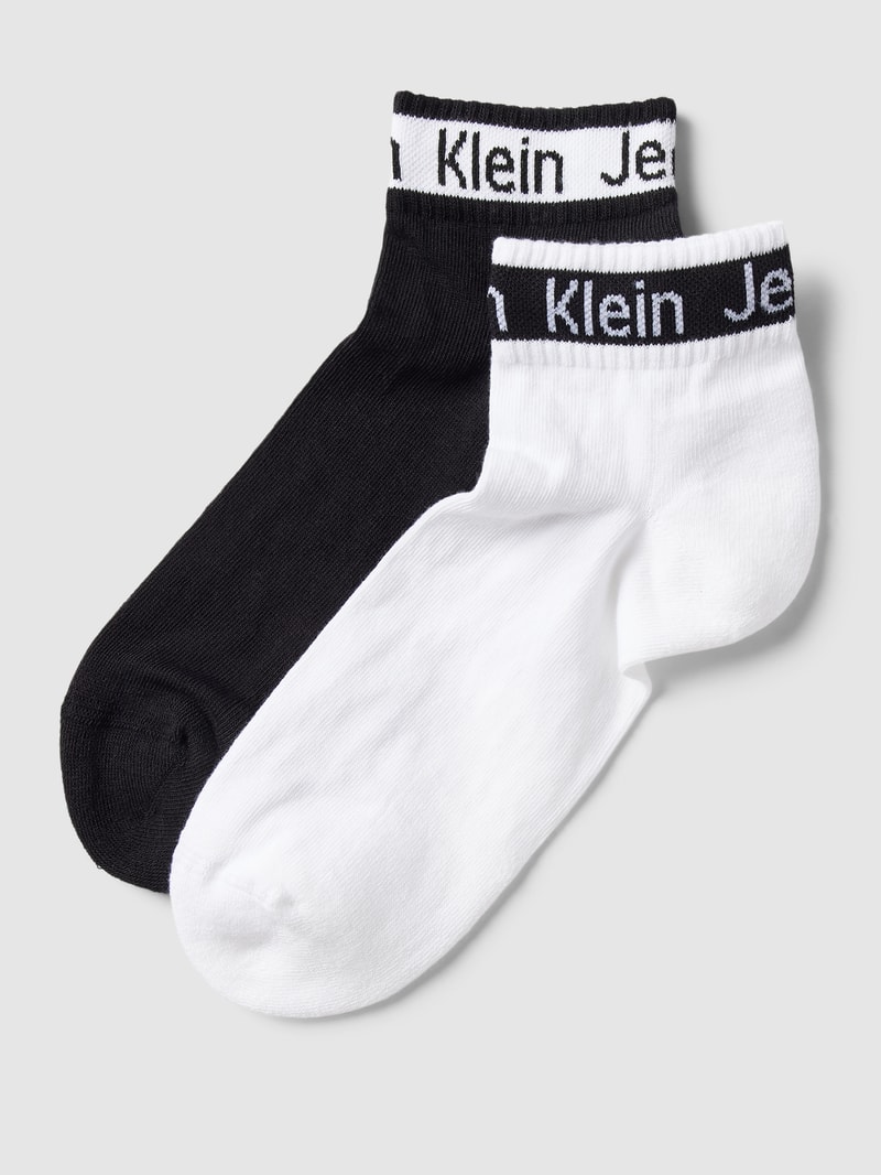Socken mit Logo-Stitching Modell 'QUARTER' in weiss