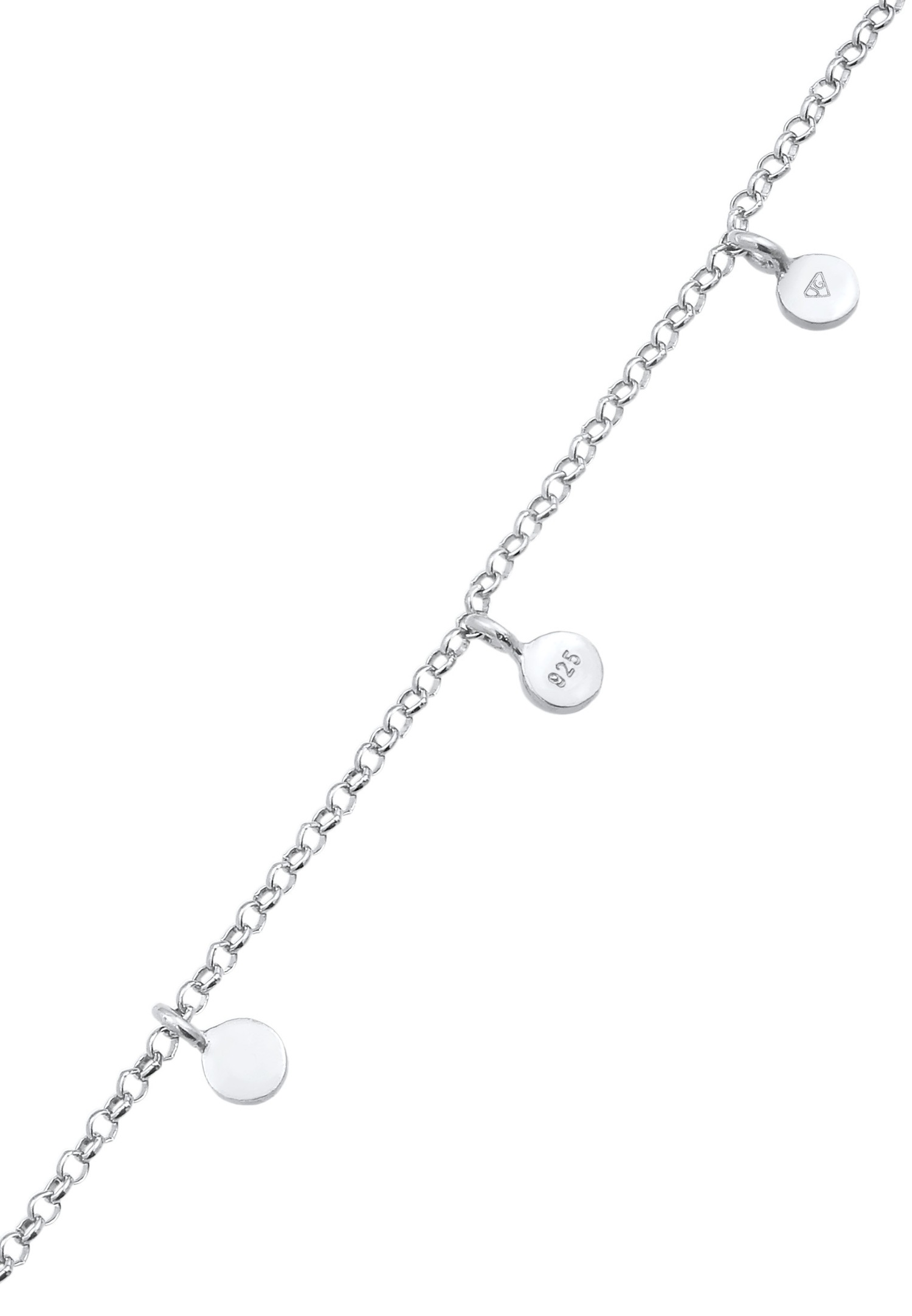 Cavigliera da donna Elli con ciondolo organico in argento sterling 925