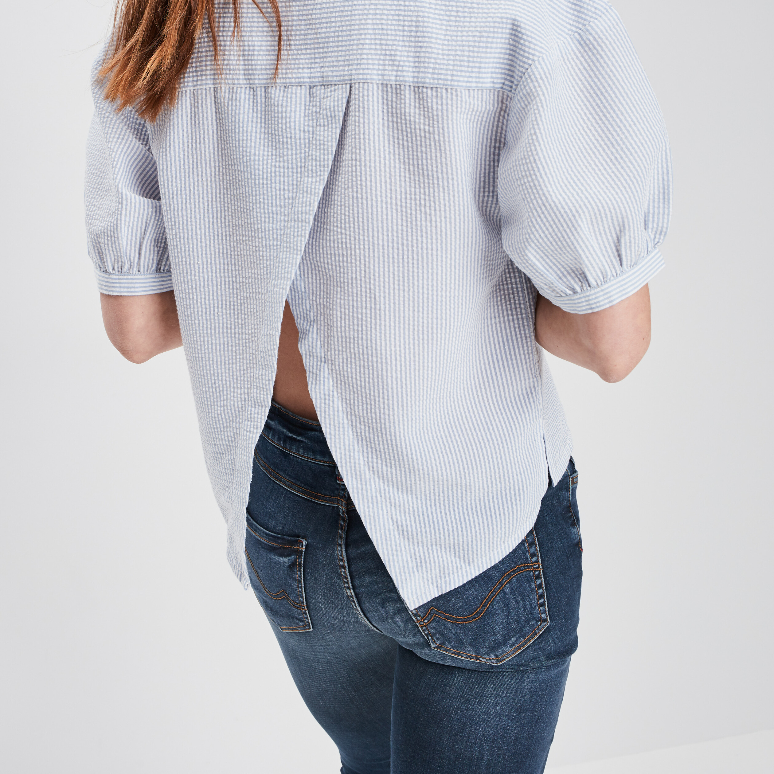Chemise manches 3 4 blanc femme | La Halle