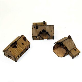 15mm Damaged Timber Log Village