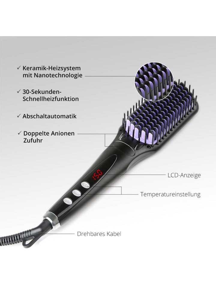 Ailoria FLAWLESS Ionische Haarglättungsbürste  in schwarz günstig kaufen onesize