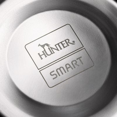 HUNTER Melamin-Napf weiß, mit Edelstahl-Inlet
