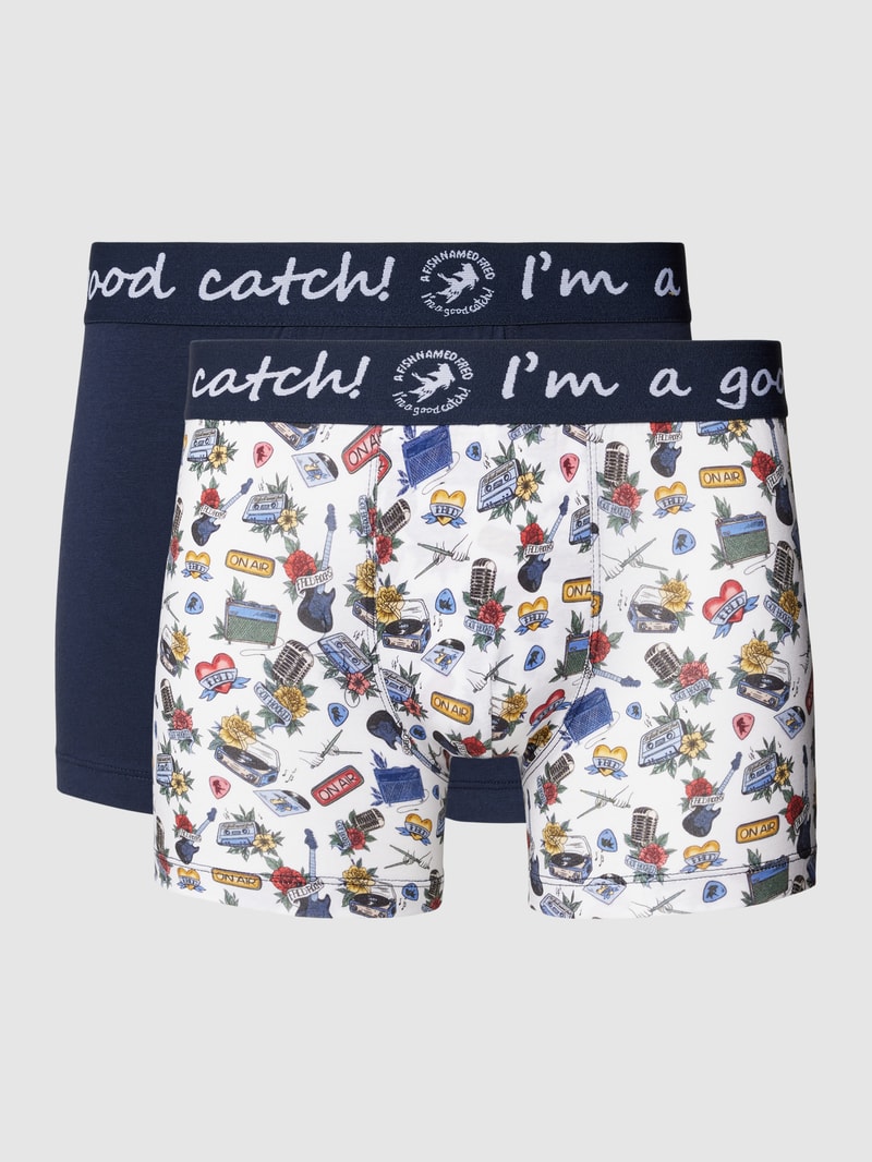 Boxershorts mit elastischem Logo-Bund in weiß