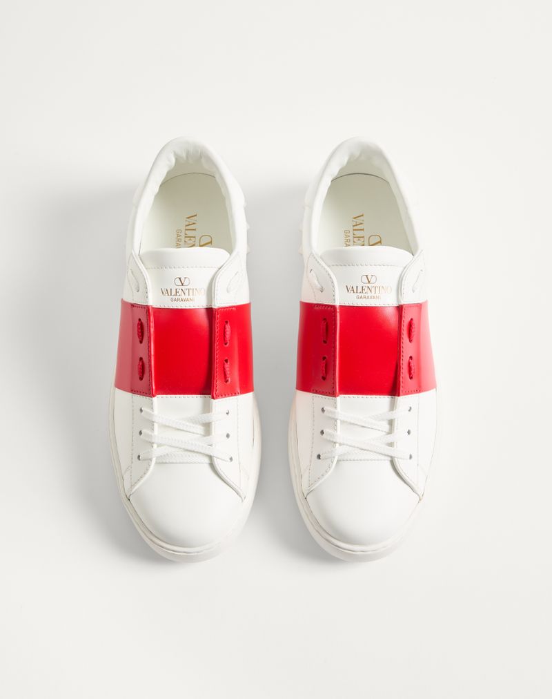 Baskets ouvertes en cuir de veau