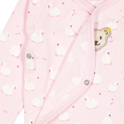 Wickelbody langarm, rosa für Mädchen