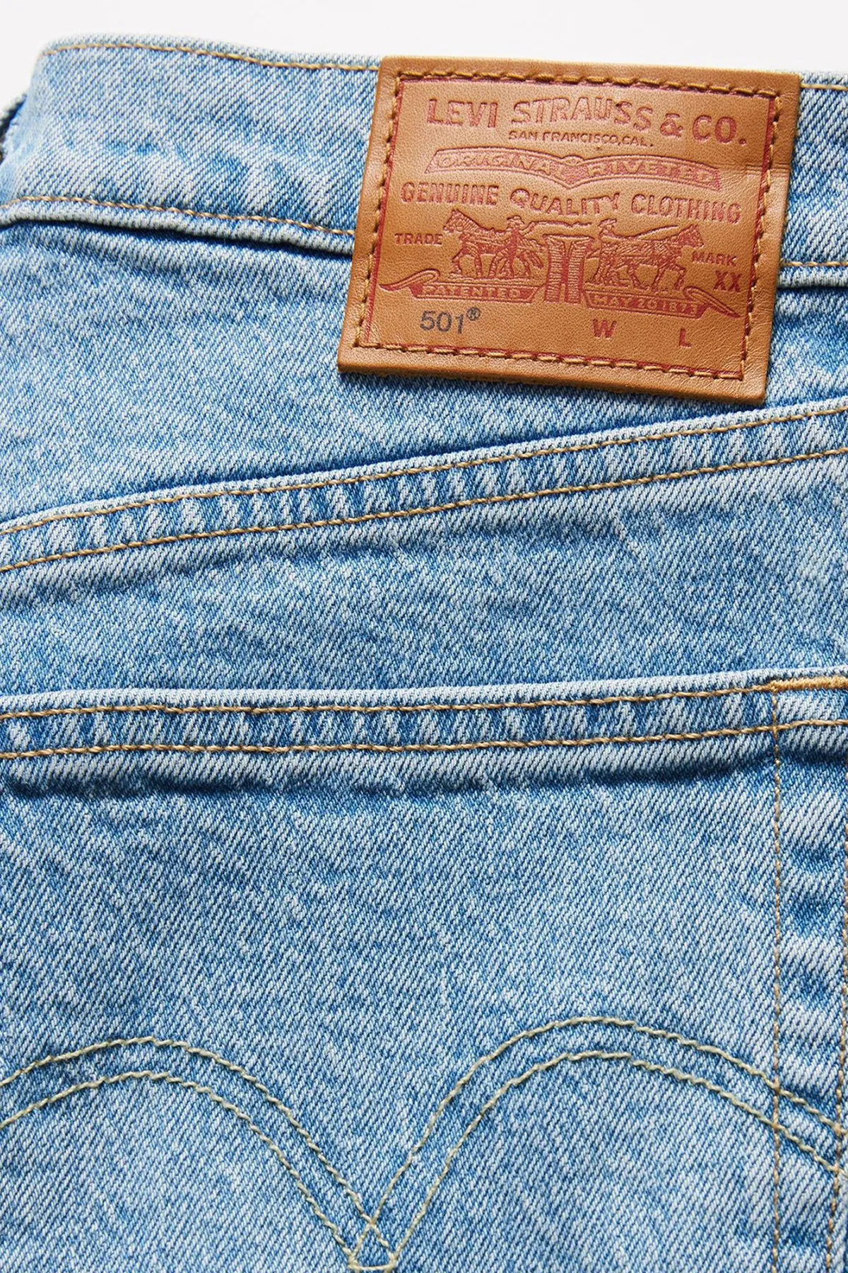 Levi&'s  501® CROP LIGHT INDIGO - GETRAGEN