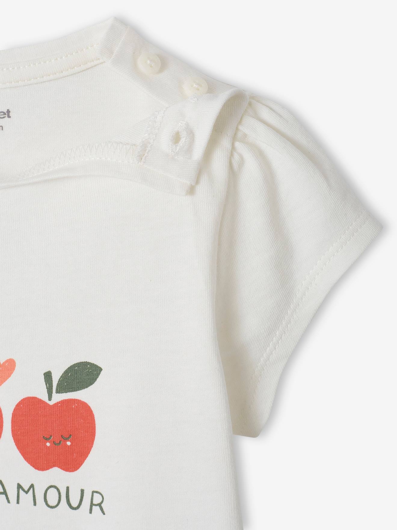 Vertbaudet 2er-Pack Baby T-Shirts BASIC Oeko-Tex - pack altrosa hello