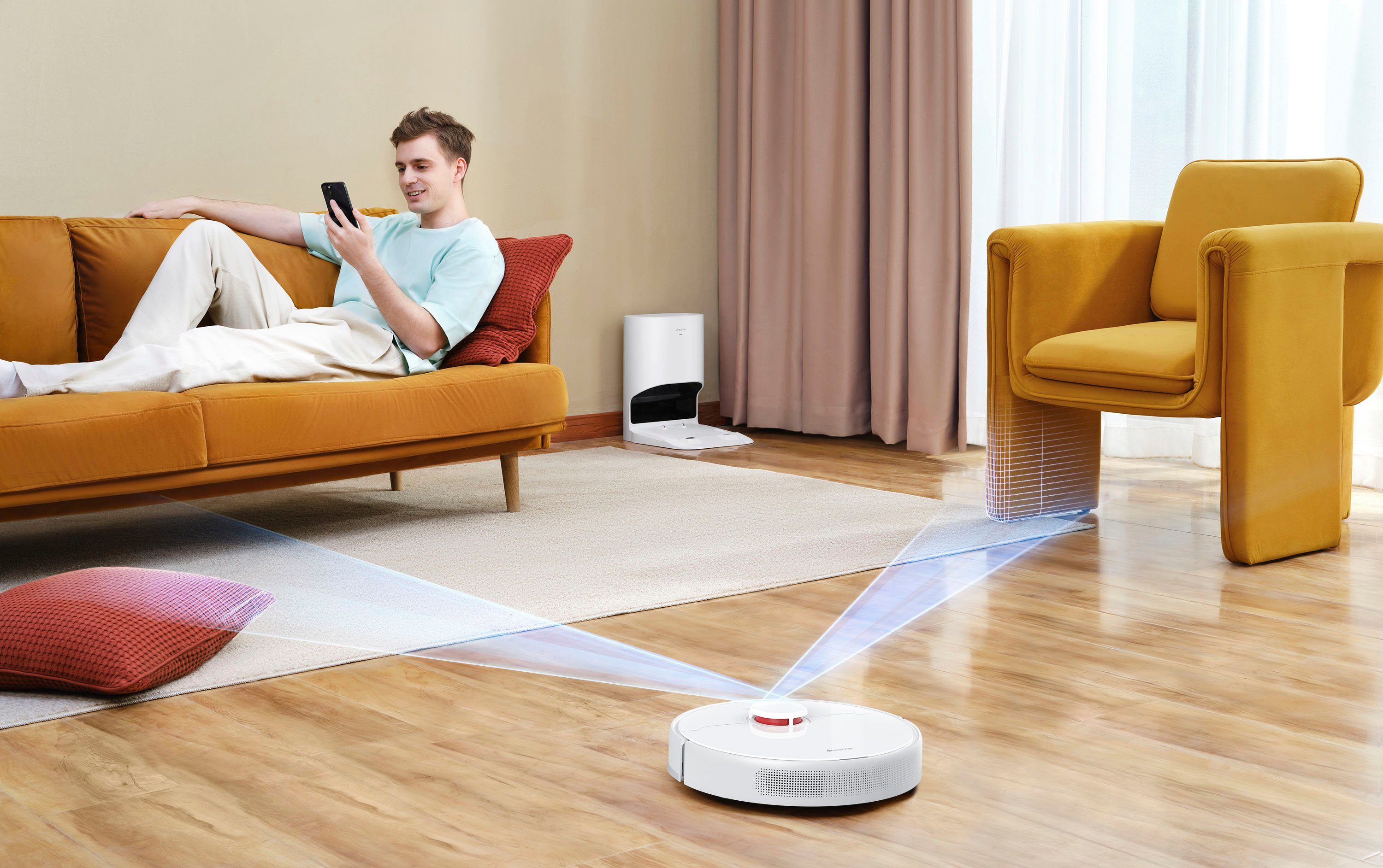 dreame Saugroboter Dreame D10 Plus;, 46 W, mit Wischfunktion und Absaugstation