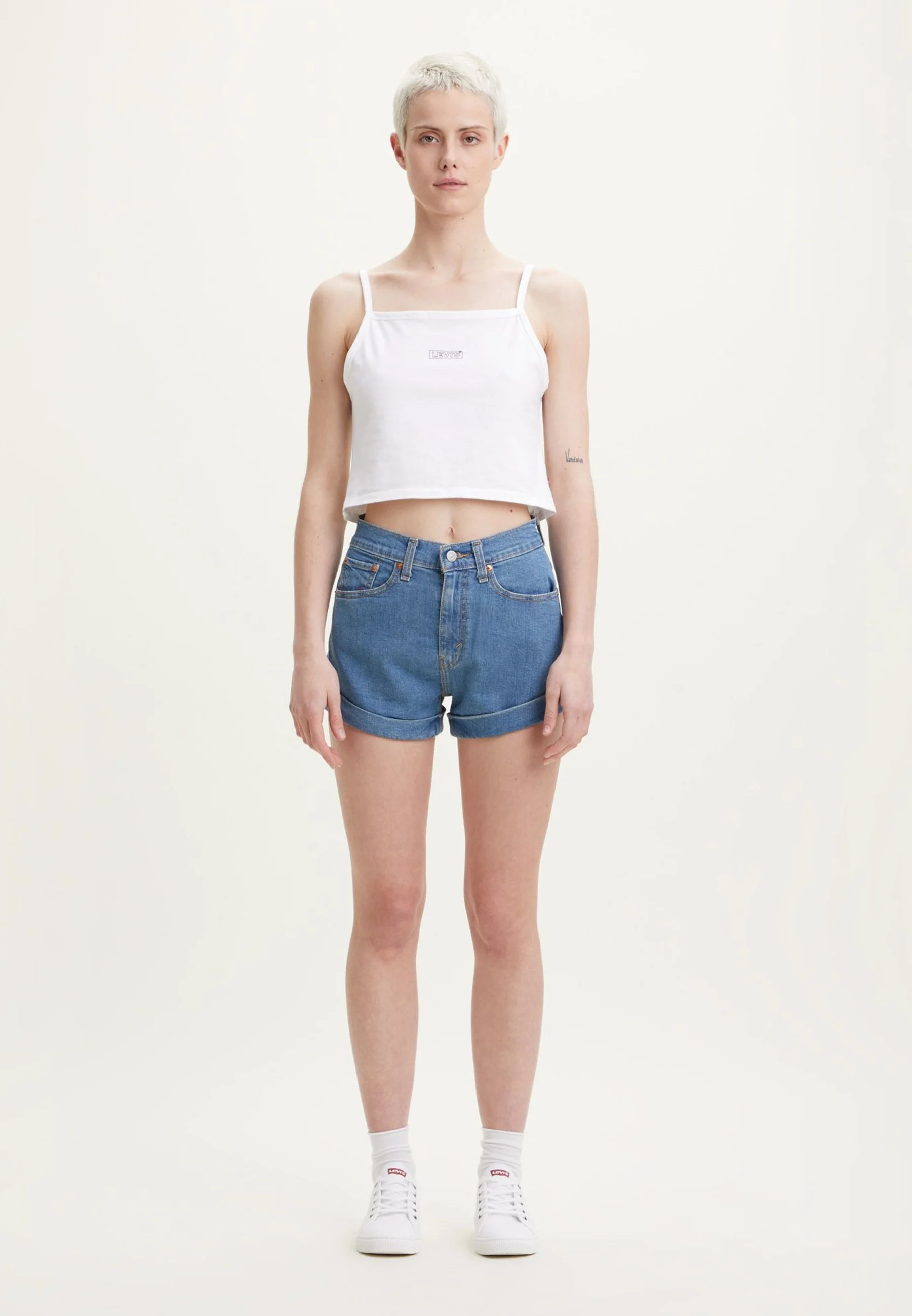 Levi's® MOM A LINE SHORT - Pantalones cortos vaqueros