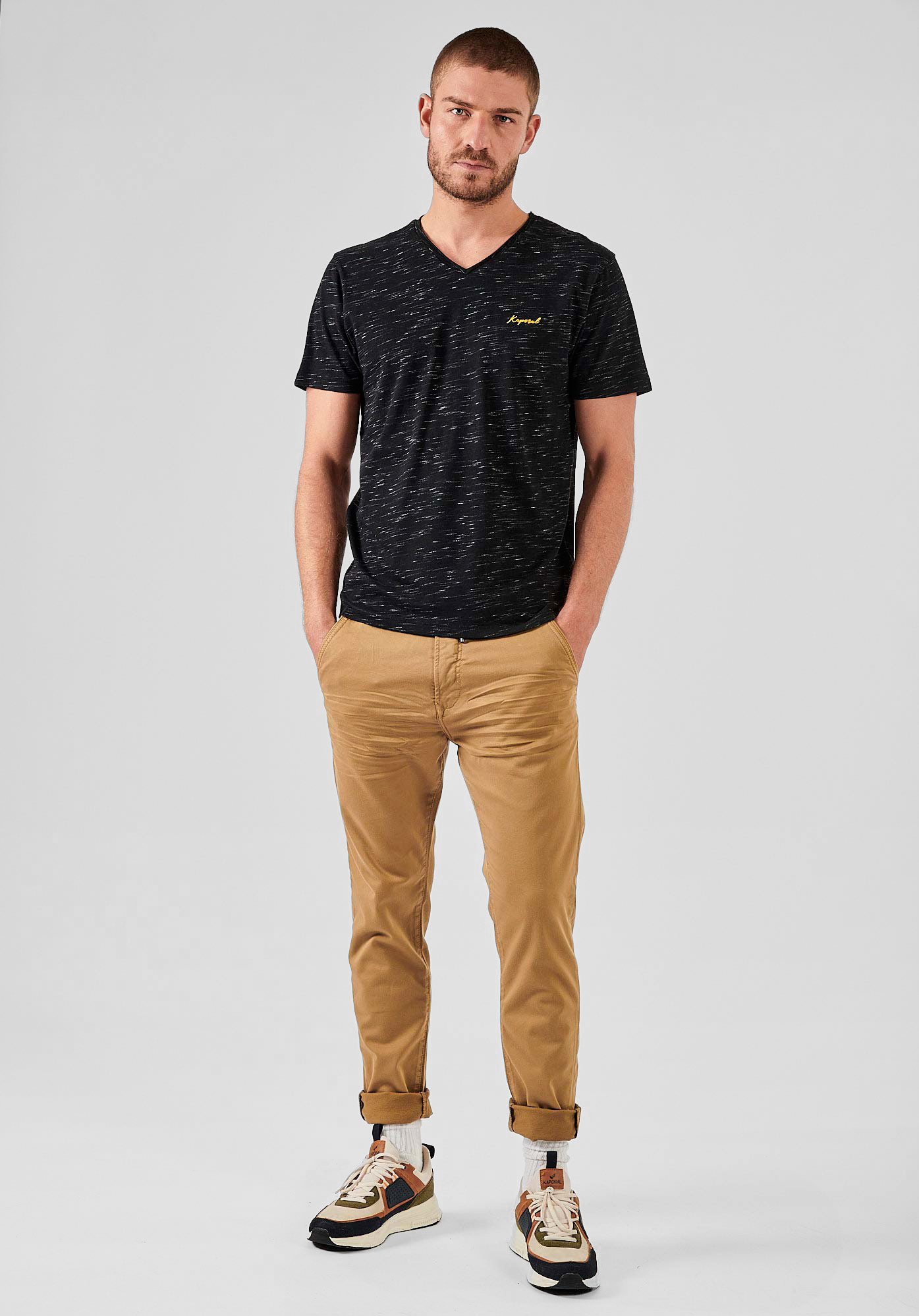 IRWIX  Jean slim relaxed beige homme