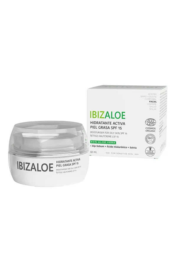 Ibizaloe  Feuchtigkeitsspendende Aktivcreme für die Haut Spf 15 Ibizaloe 50 ml