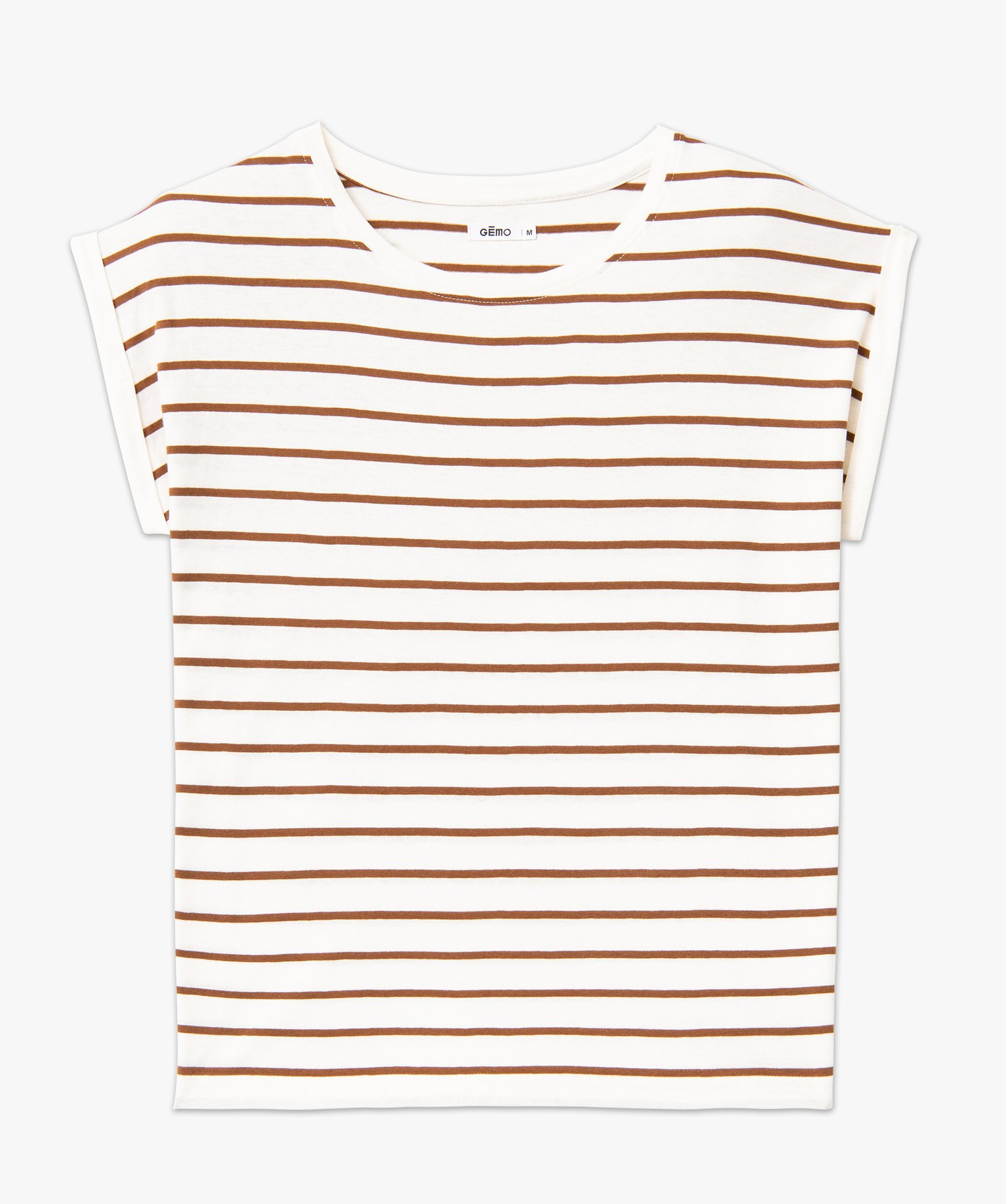 Tee-shirt femme rayé à manches ultra courtes raye | GEMO