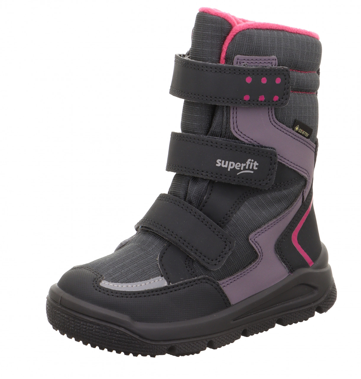 MARS - Grau/Pink Stiefel mit Klettverschluss