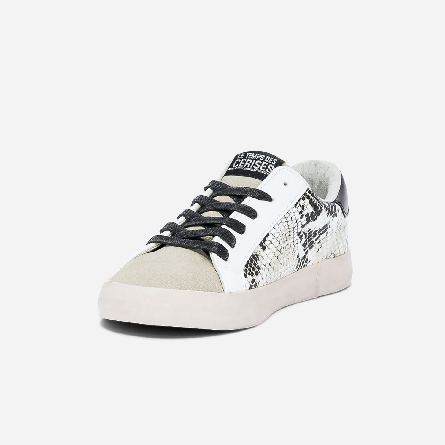 Tennis LE TEMPS DES CERISES blanc et beige