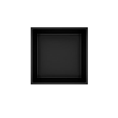 Aloni Regalaufsatz HEC30MB, (1-St), Aloni Wandnische Edelstahl schwarz matt rostfrei 305x305x100mm