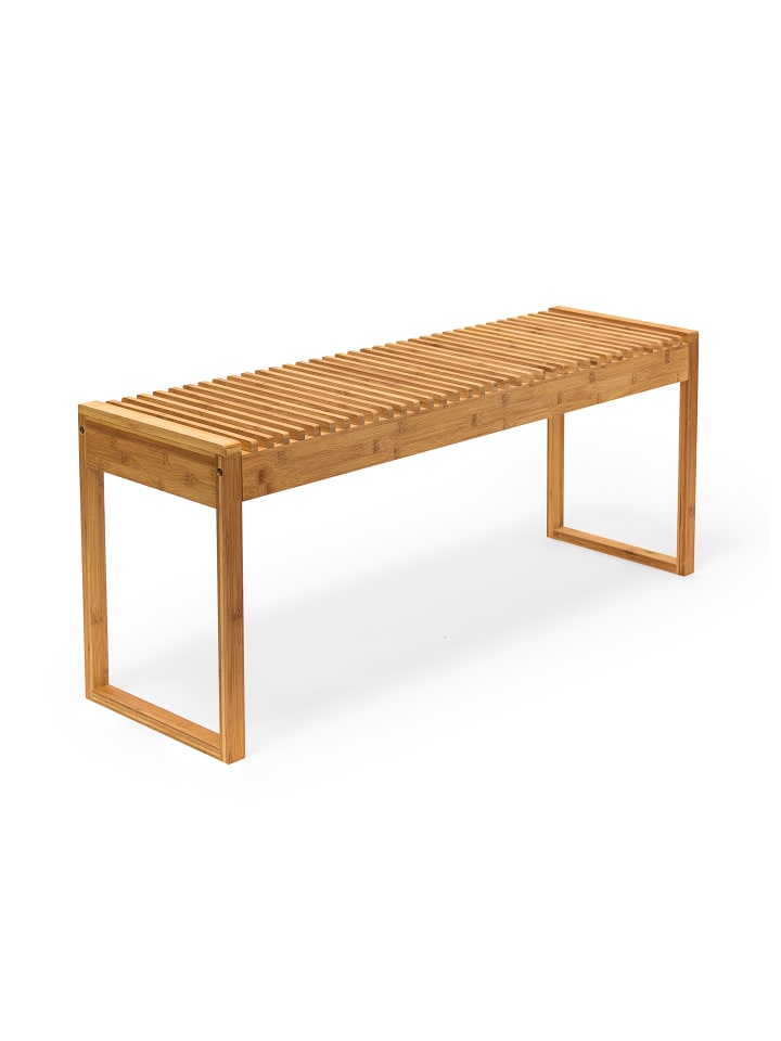 relaxdays Sitzbank in Natur - (B)120 x (H)47 x (T)33 cm günstig kaufen onesize