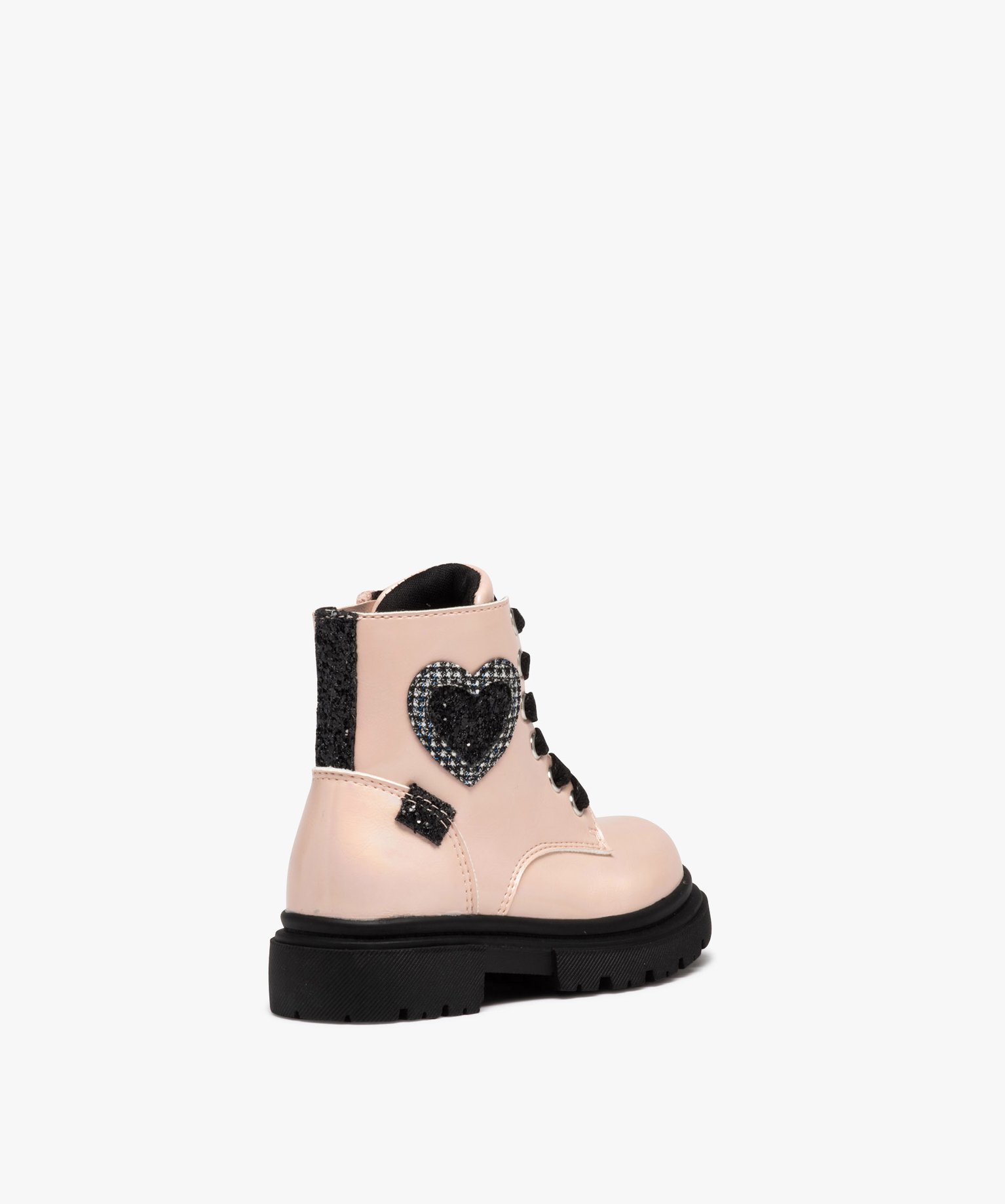Boots fille irisés avec détails pailletés sur semelle cra... rose | GEMO