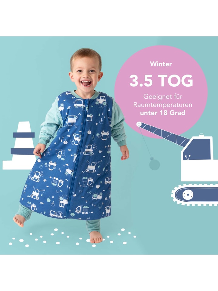 Schlummersack Schlafsack mit Füßen und umklappbaren Bündchen 3.5 TOG in Weiß günstig kaufen