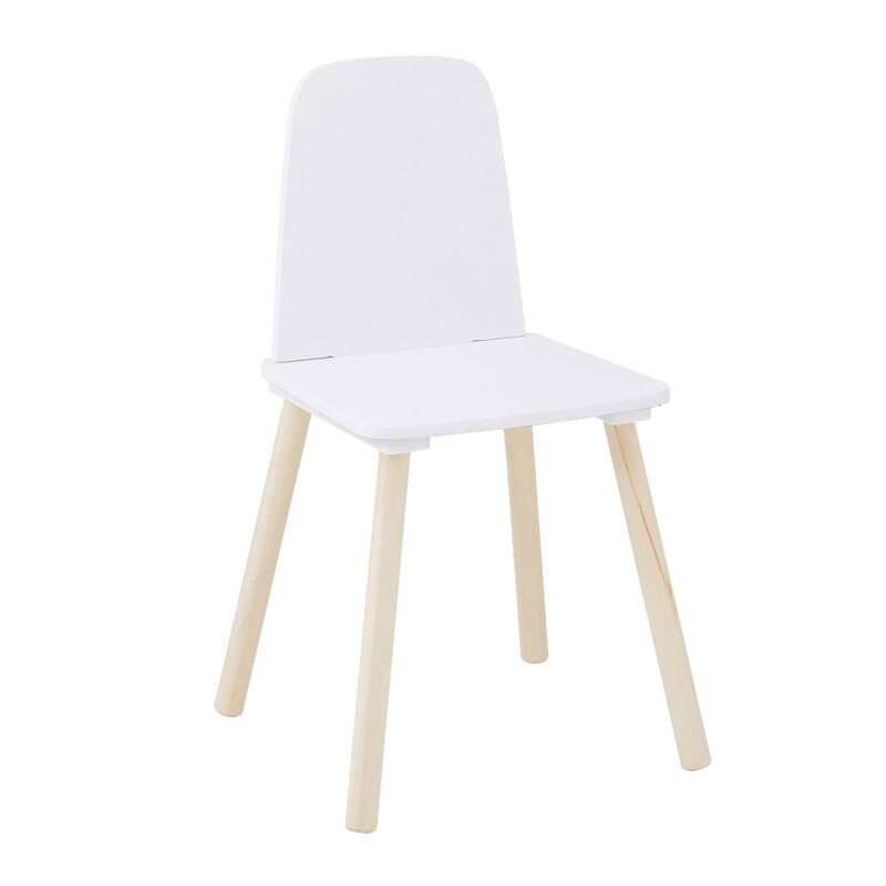 Chaise junior blanche et naturelle Oxybul