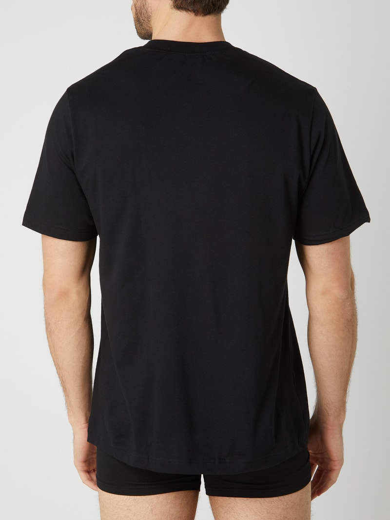 T-Shirt aus Baumwolle im 2er-Pack in schwarz