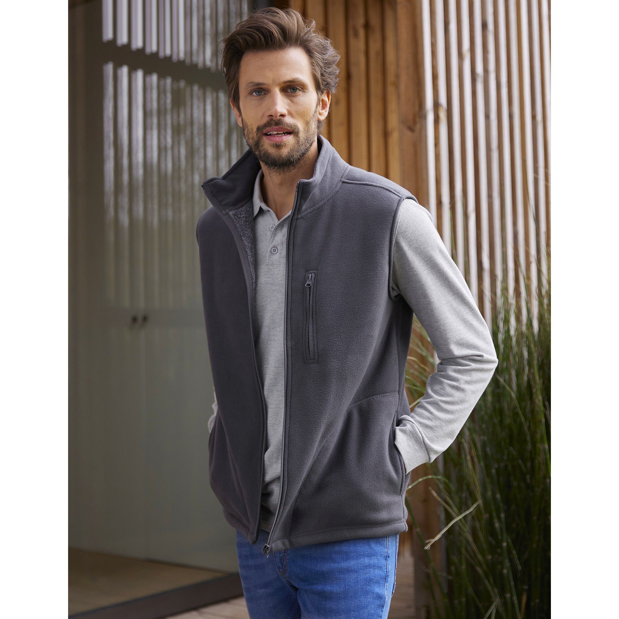 Veste polaire zippée sans manches
