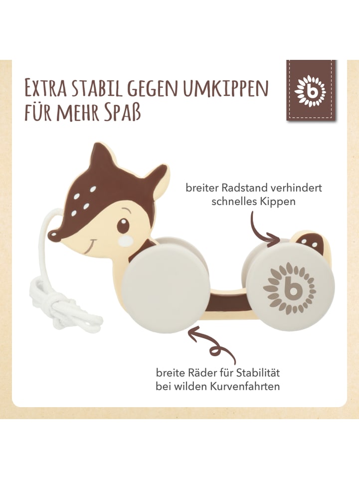 Bieco Spielwaren Nachziehspielzeug Holz Reh - ab 12 Monate in Braun günstig kaufen onesize