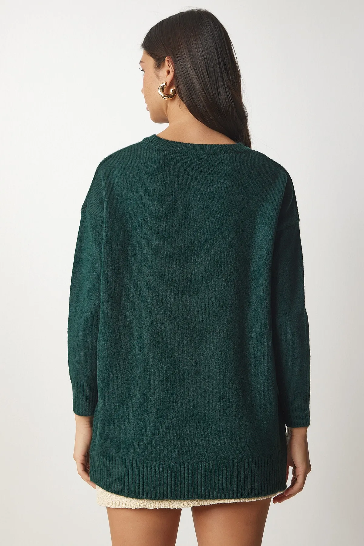 Happiness İstanbul  Pullover - Grün - Oversized