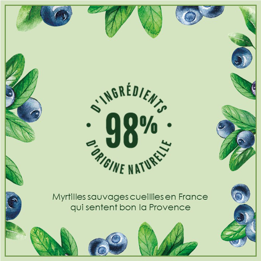 le petit marseillais Berlingot  Gel Douche Bio Energisant, au pH neutre, Myrtille Sauvage, 250 ml Gel douche