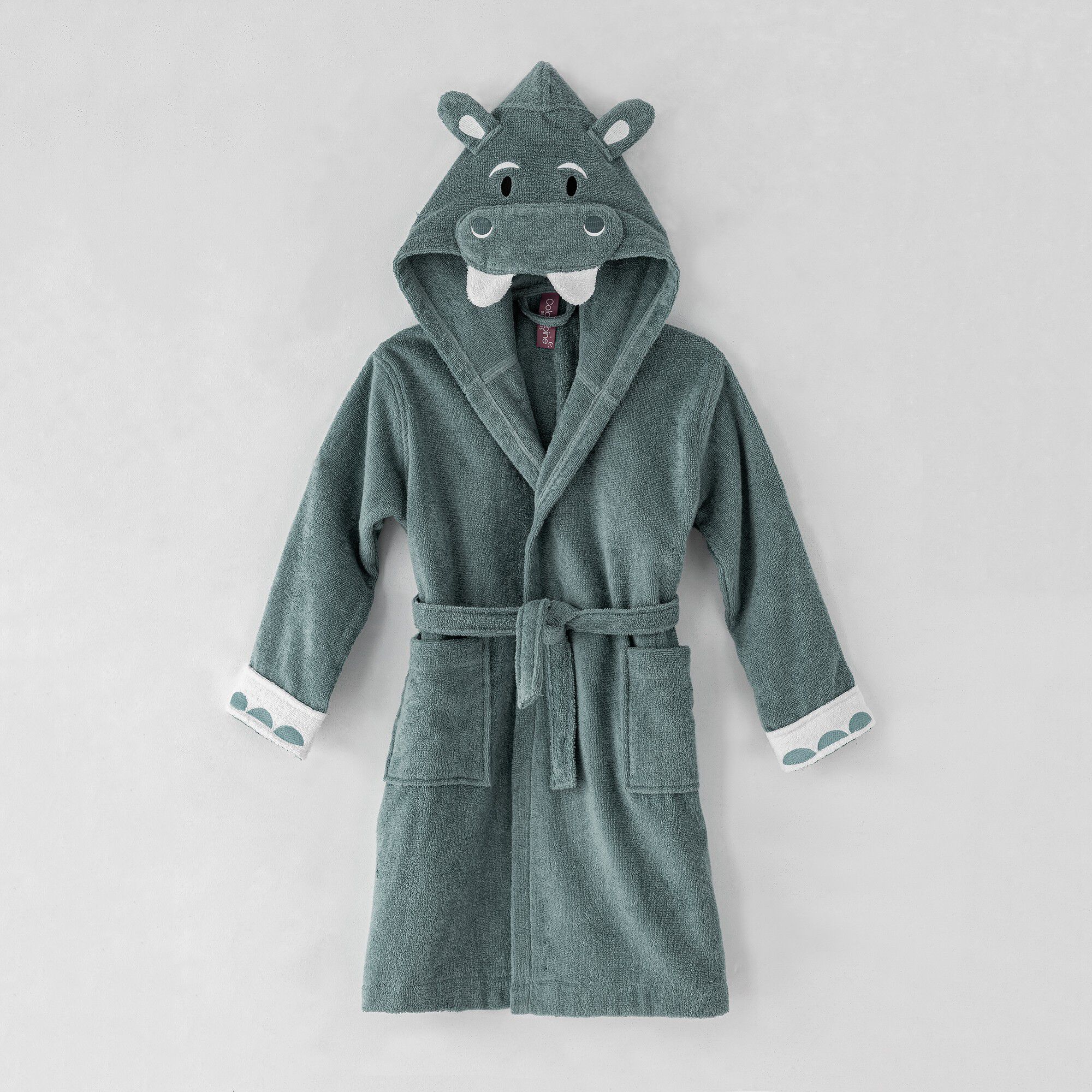 Peignoir de bain enfant hippopotame éponge coton