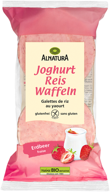 Alnatura Bio Reiswaffeln Joghurt Erdbeer glutenfrei