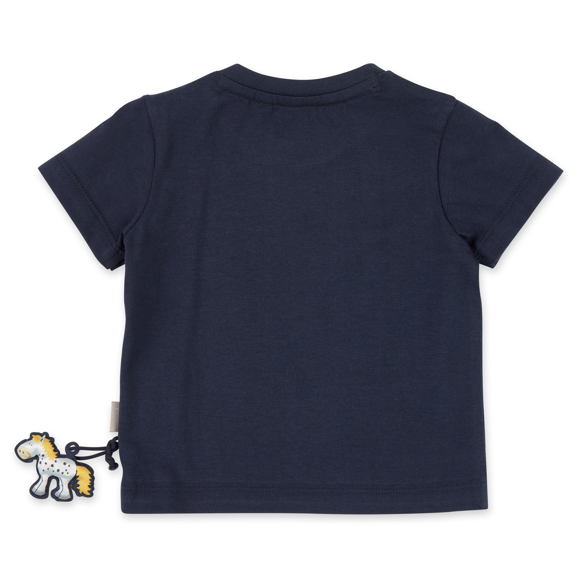Dunkelblaues Baby T-Shirt mit Pony Motiv