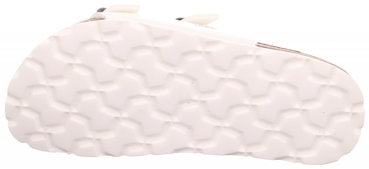 FUSSBETTPANTOFFEL - Weiss Pantoffel mit Schnalle