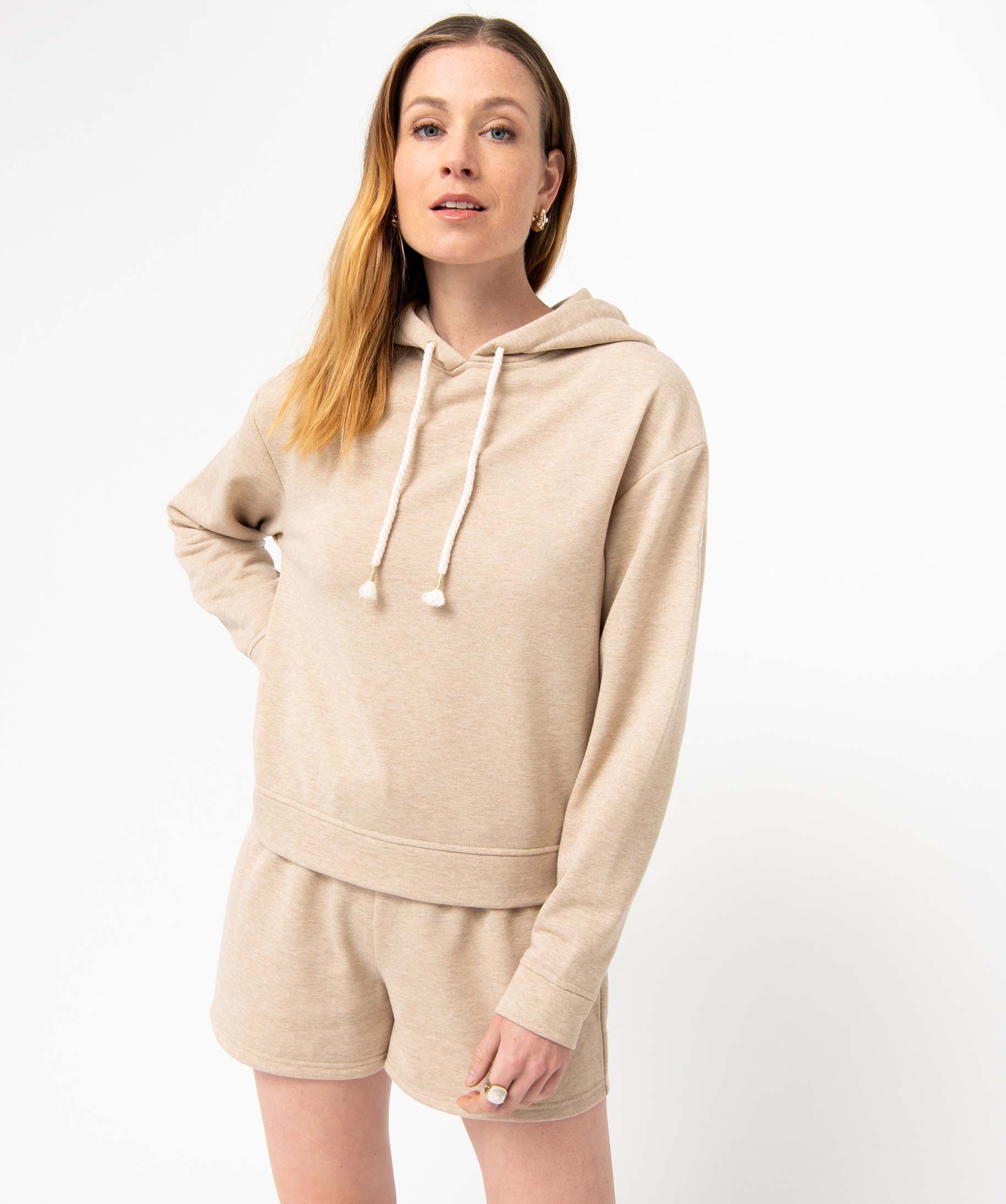 Short femme en maille pailletée LuluCastagnette beige | GEMO